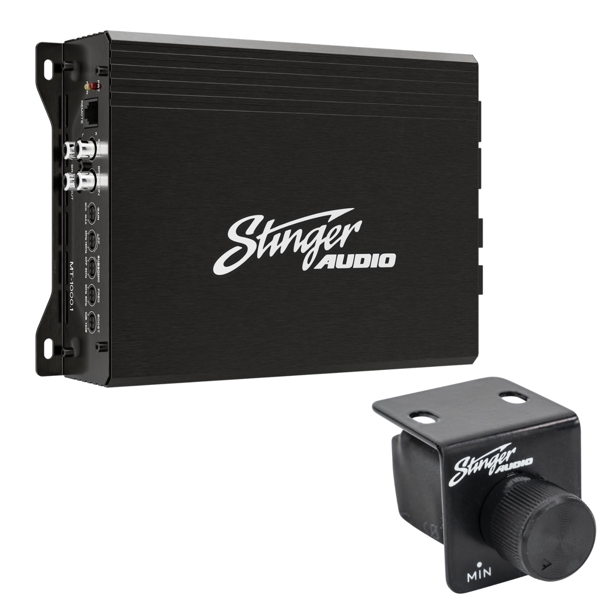 Ford F - 150 (2015 - 2023)/F - 250/350 Super Duty (2017+) Dual 10" Loaded Subwoofer Enclosure with Stinger Audio 1000W Monoblock Amplifier & Wiring Kit