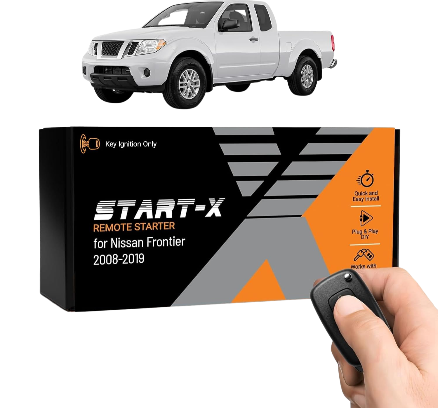 Start-X Plug & Play Remote Starter Kit for Nissan Frontier (2008-2019) | Key Blade Ignition, Immobilizer Required