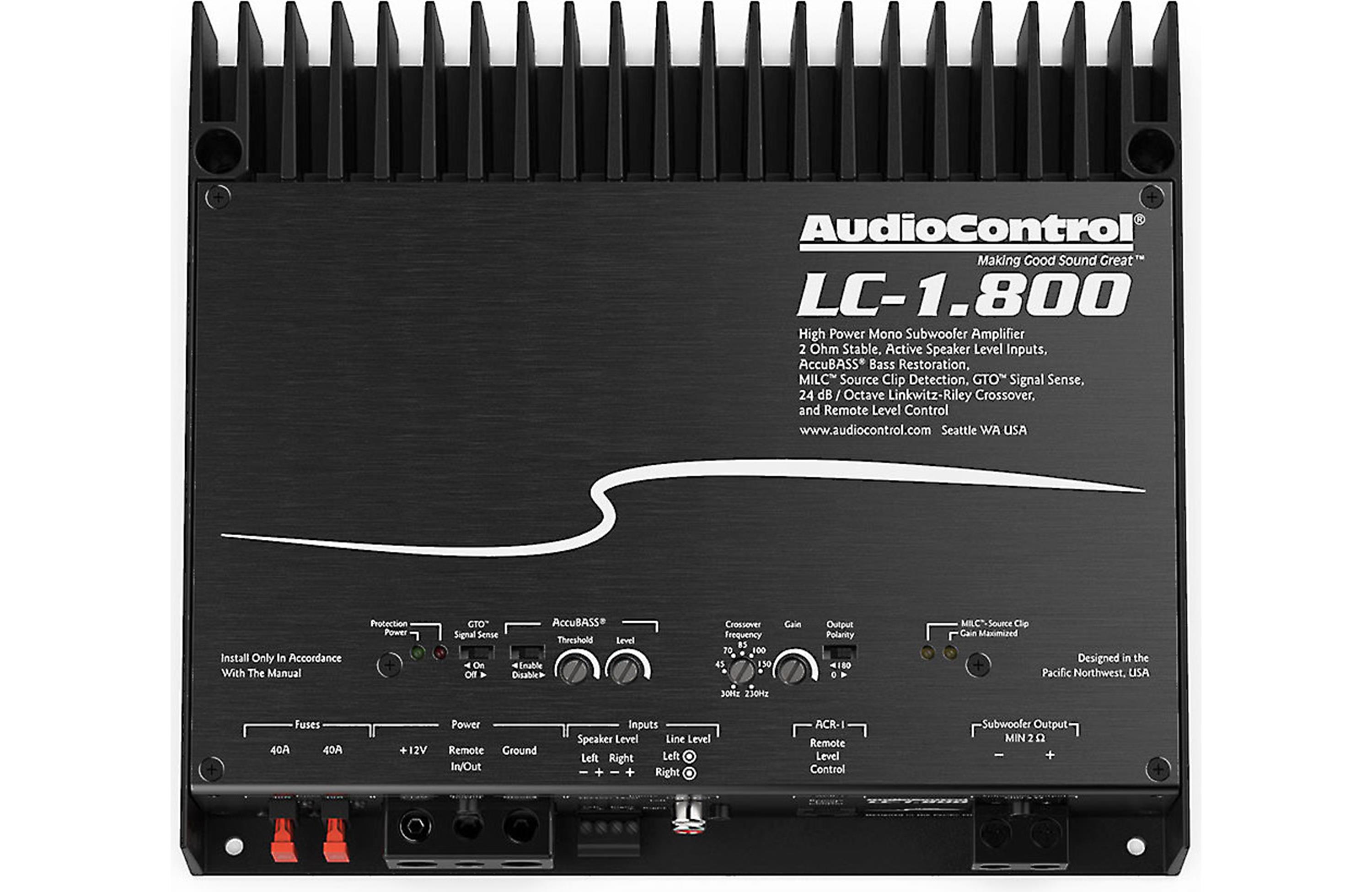 AudioControl LC-1.800 Mono Subwoofer Amplifier