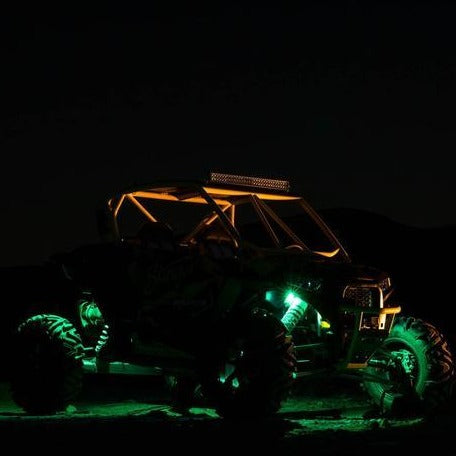 Vivid Green Liquid, Mud, Dust & Impact resistant LED Rock Lights (2 Pair)