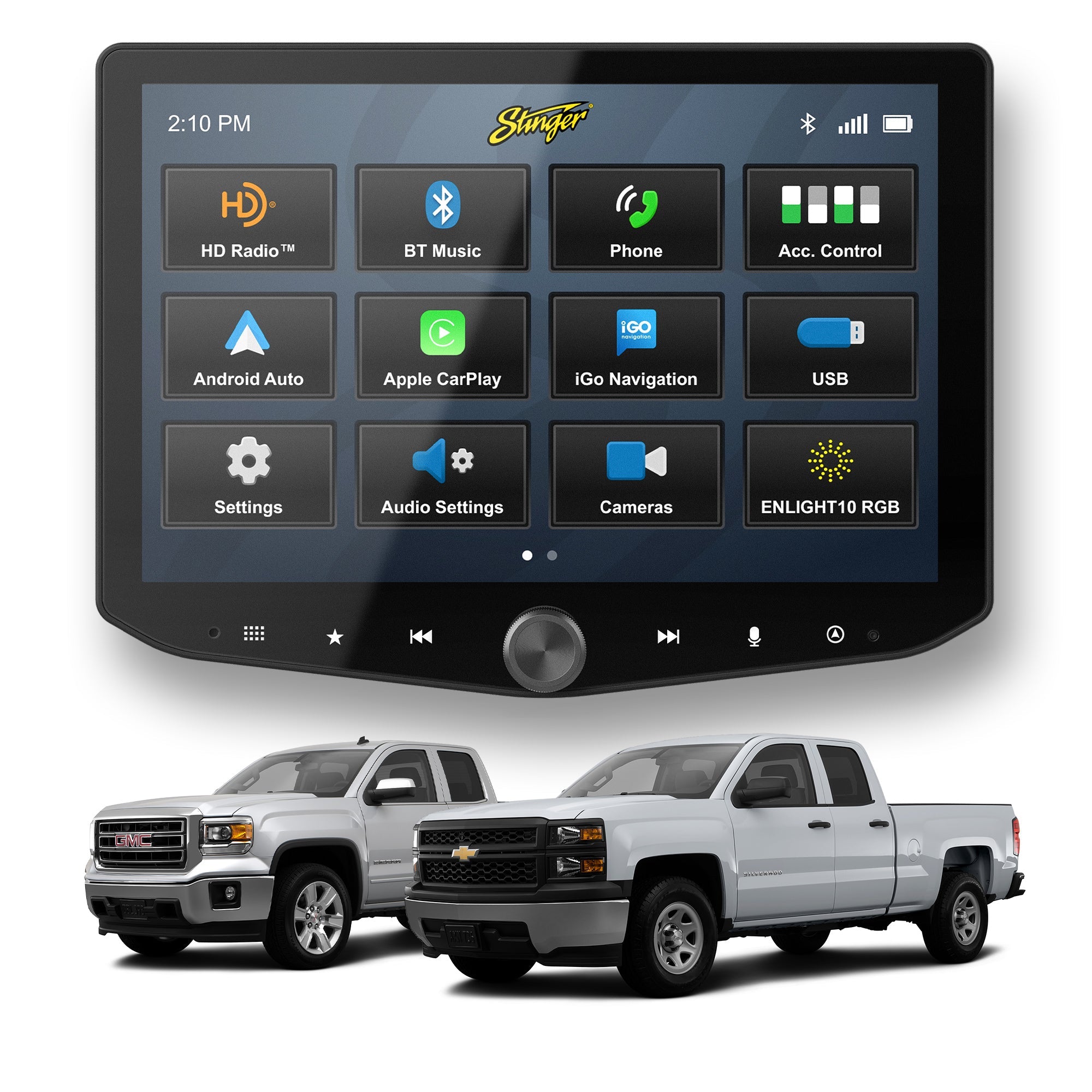HEIGH10+ Chevy Silverado/GMC Sierra (2014 - 2018) 10" Plug - and - Play Radio Kit