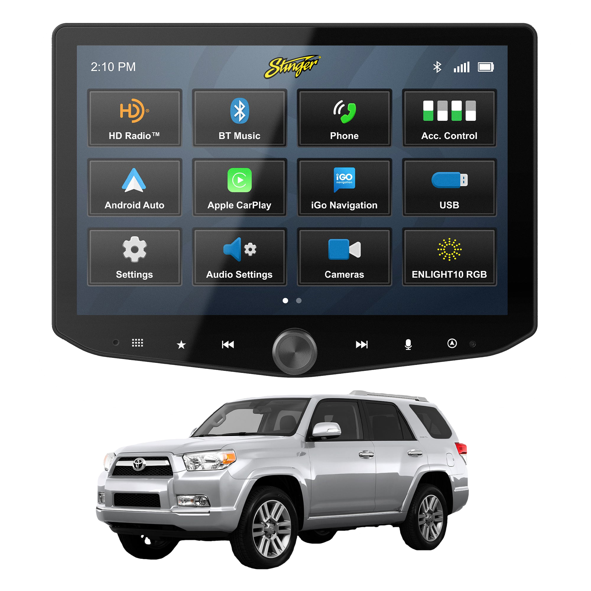 HEIGH10+ Toyota 4Runner (2010-2024) 10" Plug-and-Play Radio Kit