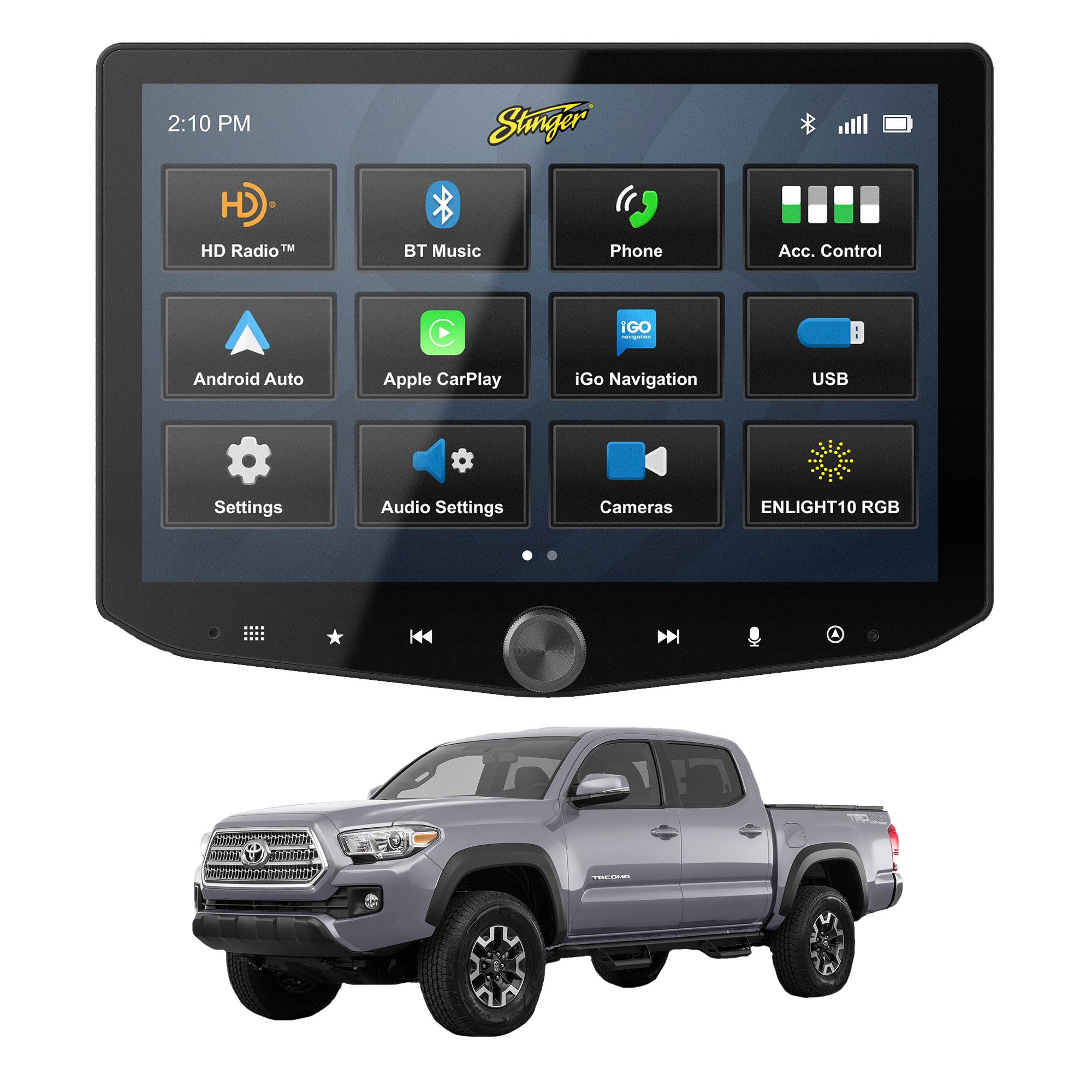 HEIGH10+ Toyota Tacoma (2016-2023) 10" Plug-and-Play Radio Kit