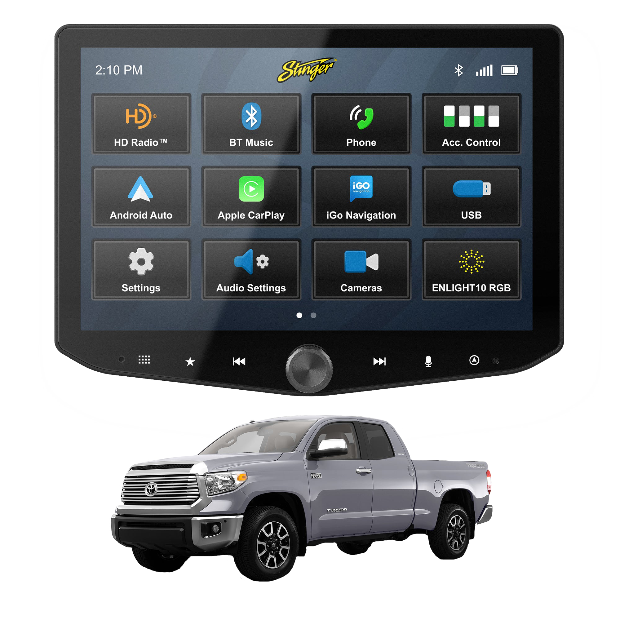 HEIGH10+ Toyota Tundra (2014-2021) 10" Plug-and-Play Radio Kit