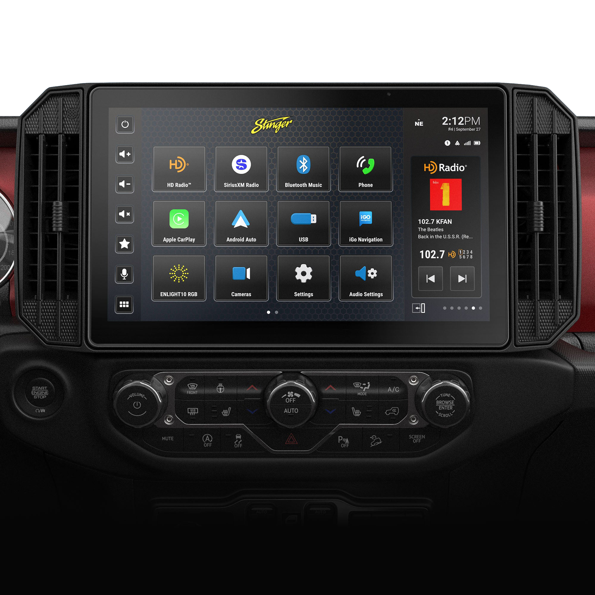 HORIZON12 Jeep Wrangler JL (2018-2023)/Gladiator JT (2020-2023) 12.8" Radio Plug-&-Play Kit