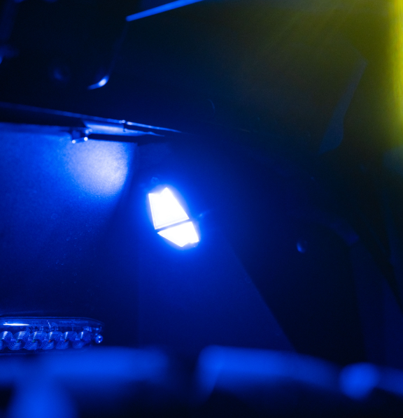 COLORTRAIL 4-Pod RGBW Chasing Rock Lights w/Daisy Chain Connections by Race Sport Lighting - ENLIGHT10 App Compatible