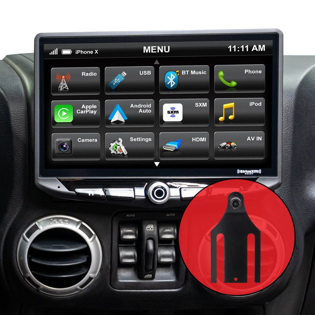Jeep Wrangler JK (2007 - 2010) HEIGH10 10" Radio Kit with Spare Tire Backup Camera