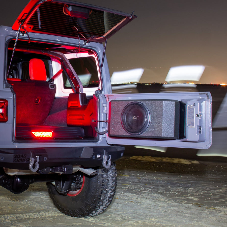 12 Inch 400 Watt Tailgate Subwoofer Enclosure | Jeep Wrangler JK/JL ...