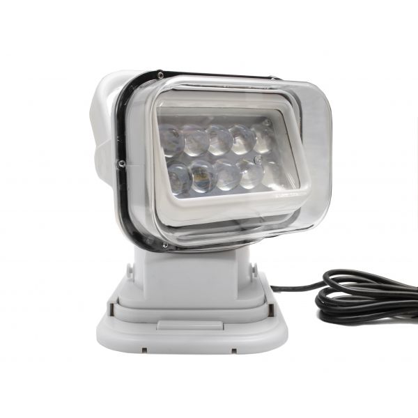 Motorized 50W LED Spot Light with Remote & Swivel Functionality (White)