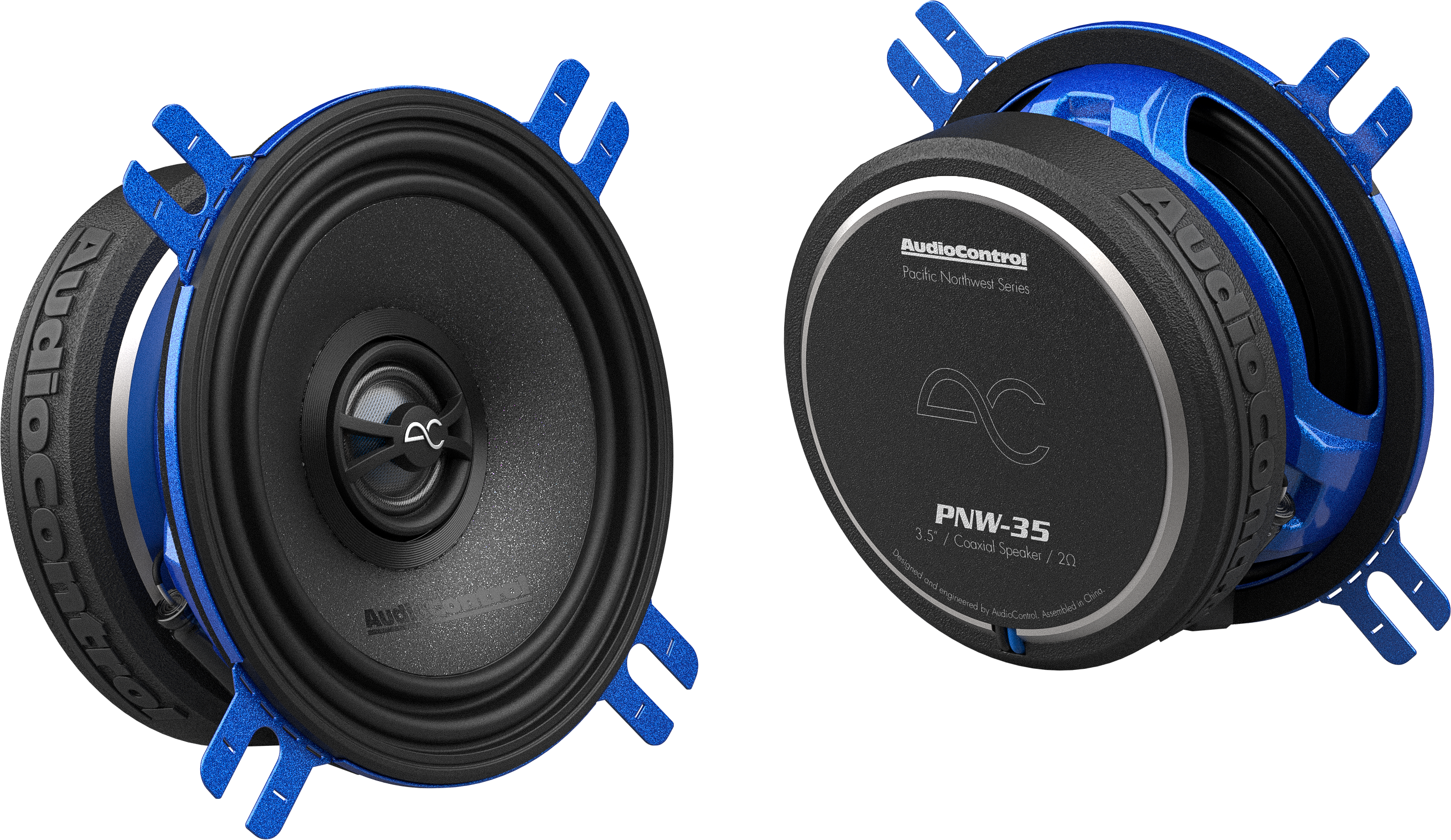 AudioControl PNW Series Car Speakers, 3.5" Coaxial High-Fidelity, 25 Watt RMS/50 Watt Max, 2 Ohm (Pair)