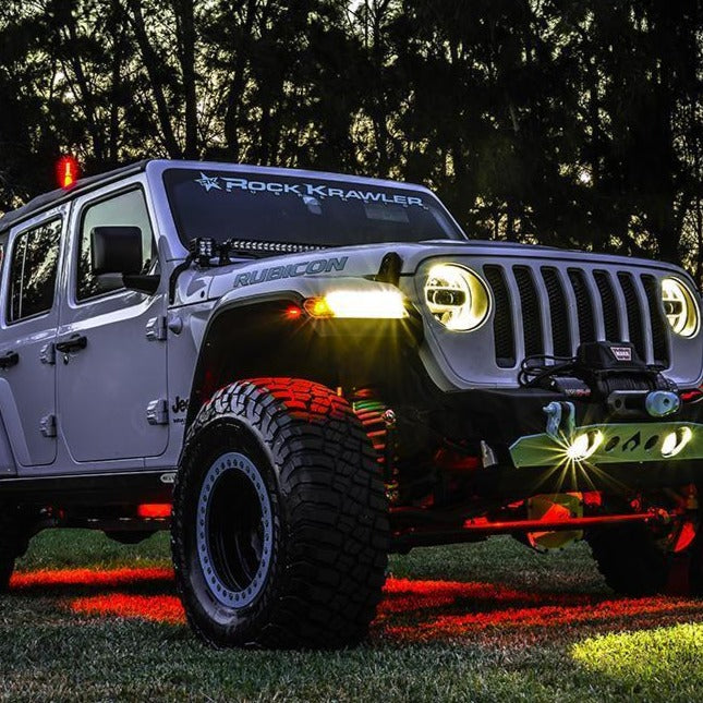 8 Pod Bluetooth Underglow RGB LED Rock Lights Kit with Universal Harness