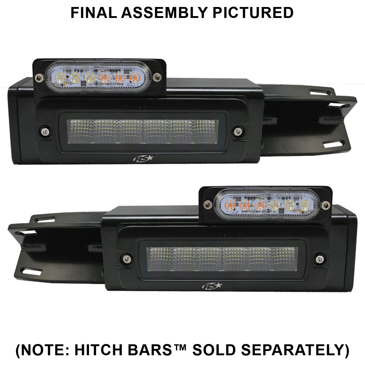 Race Sport Add On White - Amber LED Strobe Flasher Heavy Duty Plate for Hitch Light Bar Kits