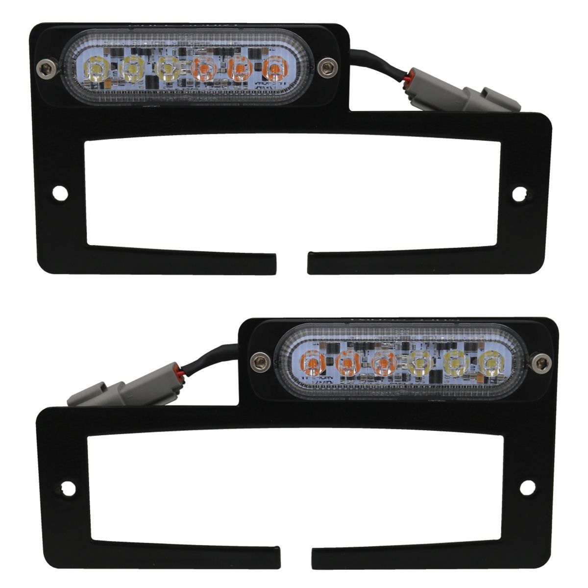 Race Sport Add On White - Amber LED Strobe Flasher Heavy Duty Plate for Hitch Light Bar Kits