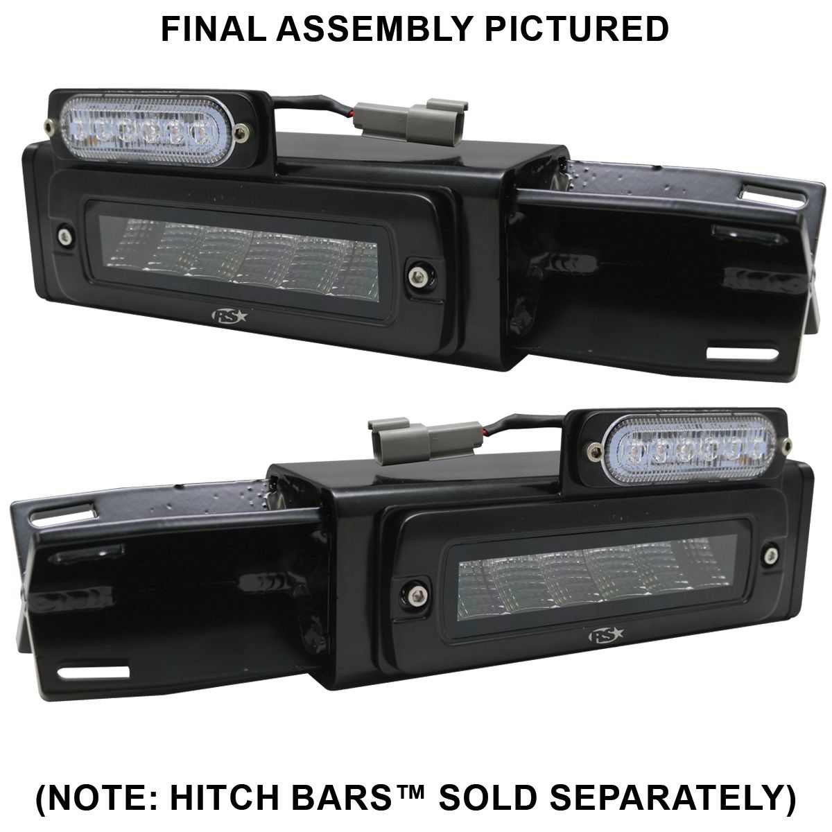 Race Sport Add On White - Amber LED Strobe Flasher Heavy Duty Plate for Hitch Light Bar Kits
