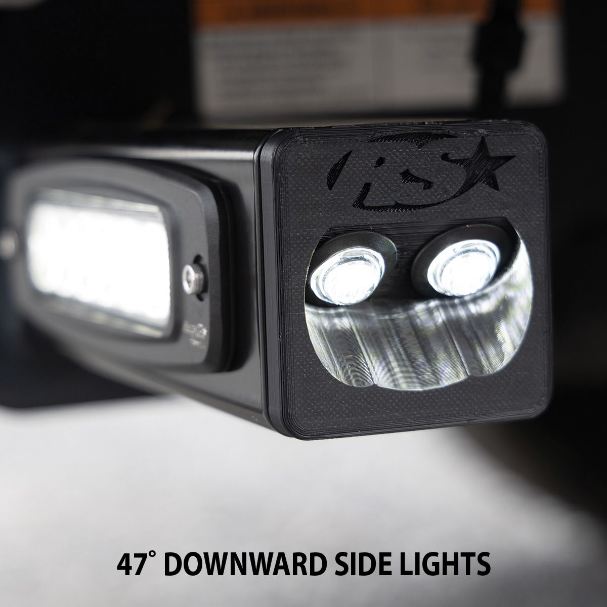Race Sport Ford F250 - F450 (2017 - 24) Super Duty Hitch Bar Reverse 7in LED Flood Lights Street Series