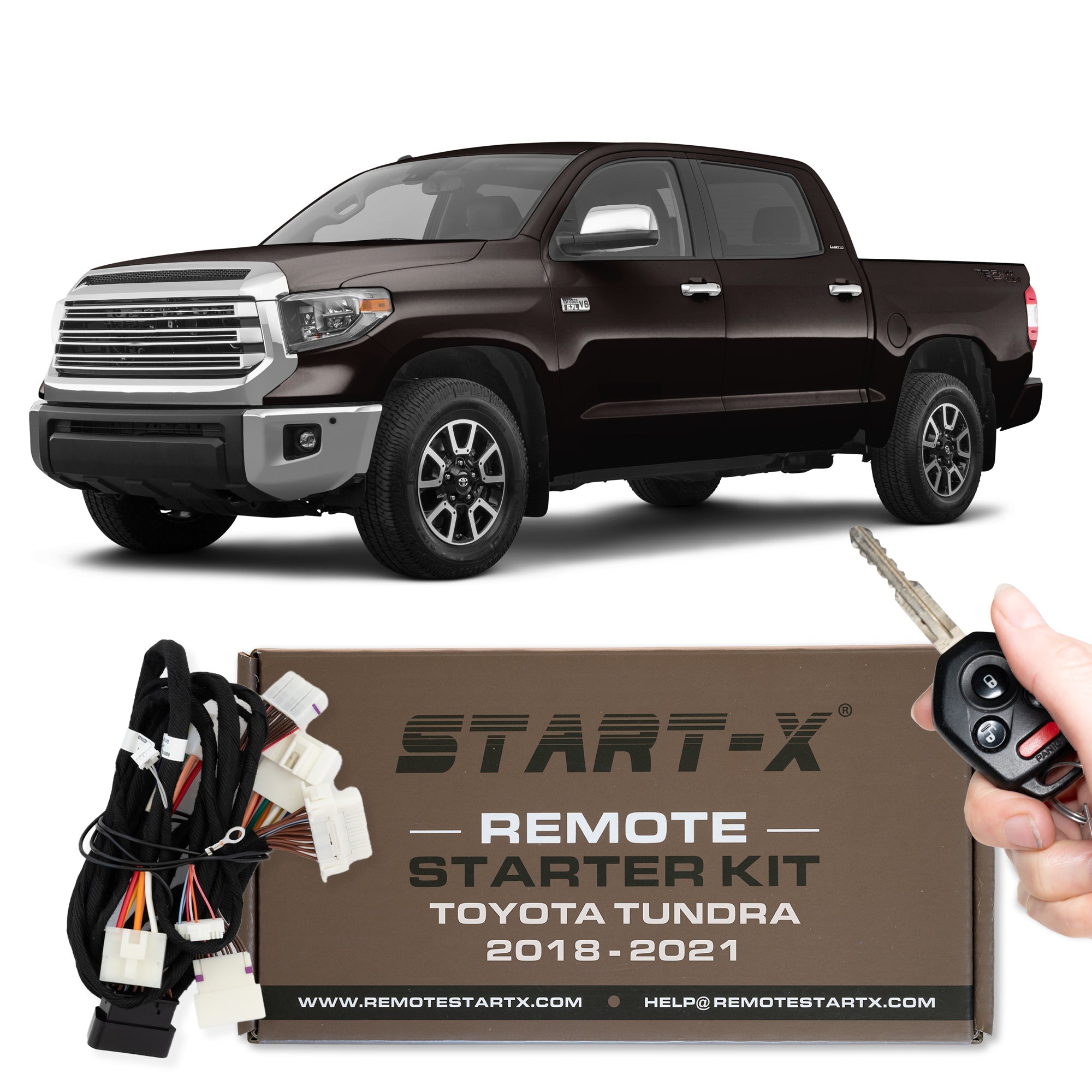 Start - X Plug N Play Remote Starter Kit for Toyota Tundra (2018 - 2021) / Key Start