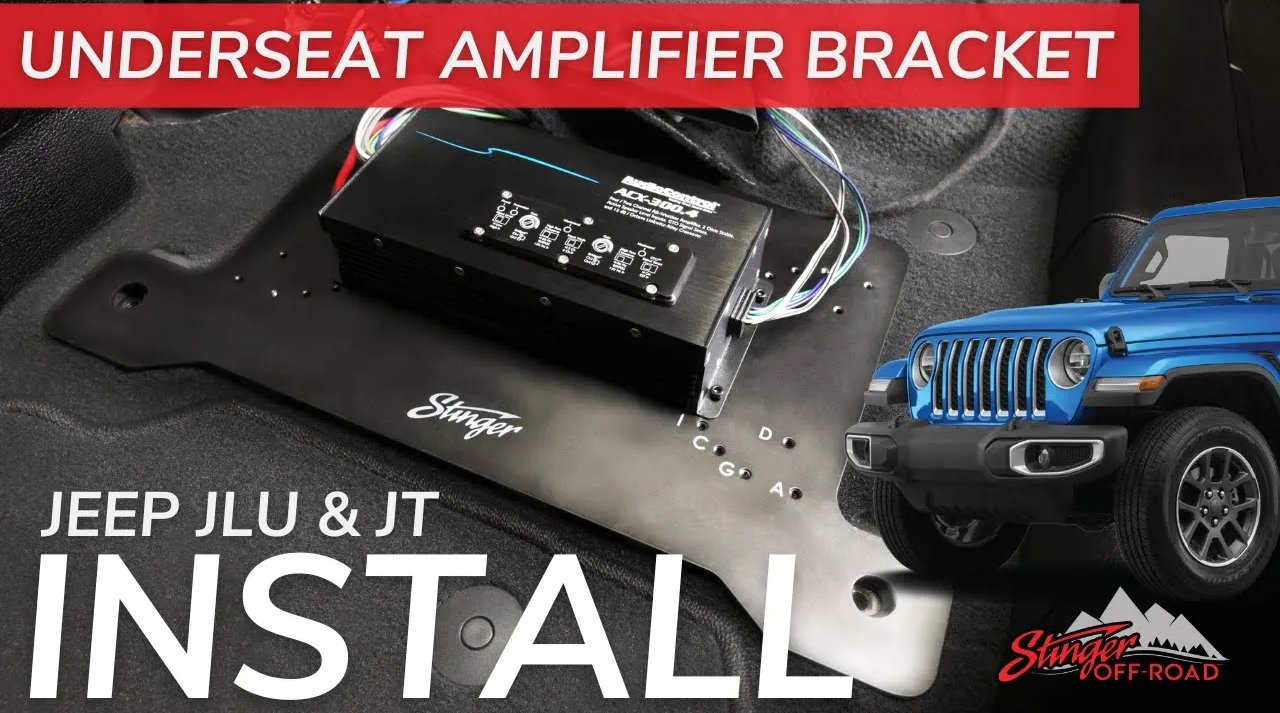 Under Seat Amplifier Mounting Bracket for Jeep Wrangler JL Unlimited (2018-2023) & Jeep Gladiator JT (2020-2023)