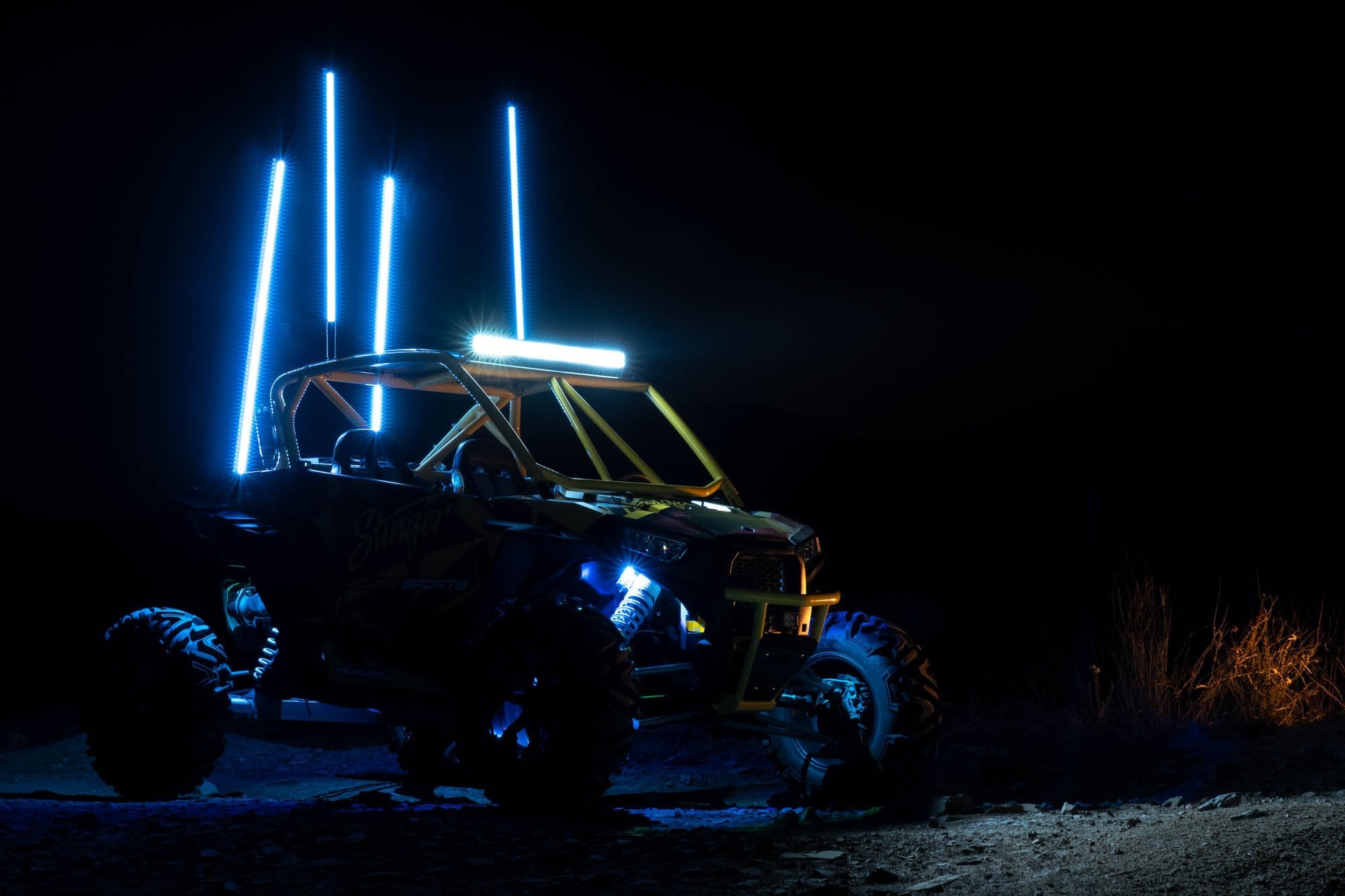 4FT RGB LED TWIN STRIP DOUBLE SIDED LIGHTED WHIP